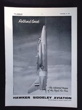 Original 1961 Advert Hawker