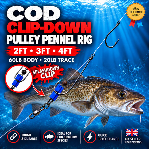 Sea rigs cod clip down - sea, rigs,