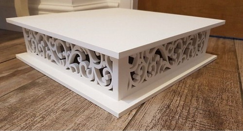 Patterned cake stand square - patterned,