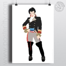 ADAM ANT - Minimalist Poster Silhouette Music Minimal Prince Charming stand