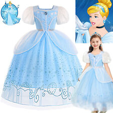 Girls Kids Cinderella Princess Fancy Dress Party Birthday Cosplay Costume Outfit