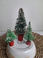 Vintage 3 Miniature christmas