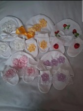 Newborn Baby Girls Hat And Mitts Bundle Romany Spanish Bows