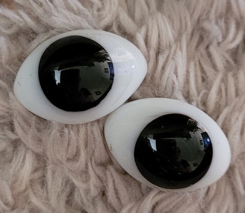 15mm black pupiless solid - black,
