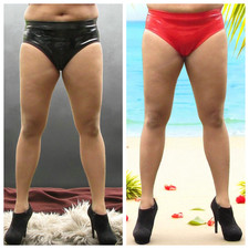 Women’s PVC Shiny High Waisted Knicker Shorts Clubwear Lingerie Bottoms S–XXL