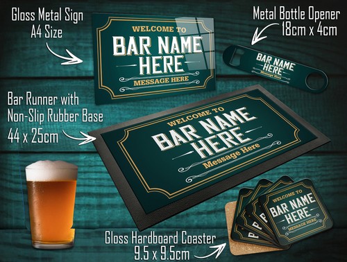 Personalised bar items - bar, for