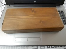 STAINED PINE WOOD PLINTH  (USED) UPCYCLE FOR DOLL FIGURE MODEL CLOCK VASE etc 