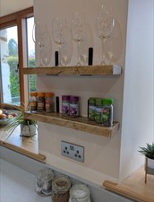 2x Rustic Shelves, Wooden