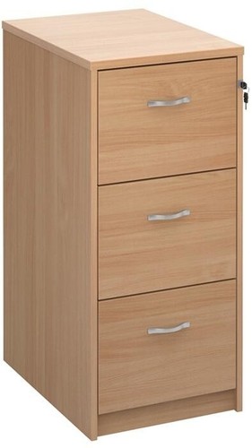 Beech wooden filing cabinet - beech, 3