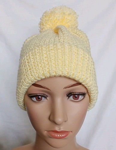 Hand knitted bobble hat with - knitted,