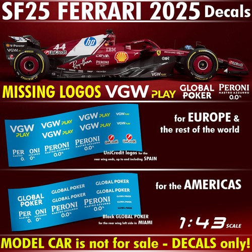 Ferrari 2025 decals vgwplay - ferrari,