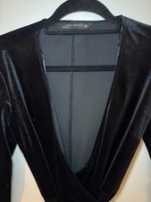 Zara velvet wrap dress - size, xs