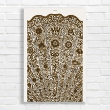 Vibrant Floral Tapestry Sepia