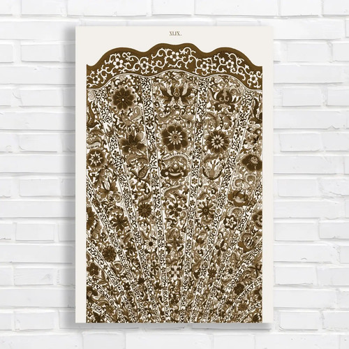 Vibrant floral tapestry - floral, sepia