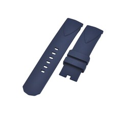 24mm Blue Rubber Strap For