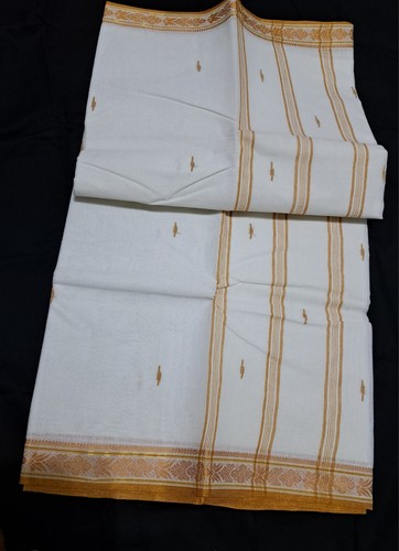 Indian white santipuri tant - white,