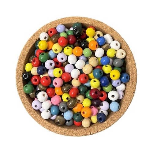 Wooden round beads pack 200 - beads,