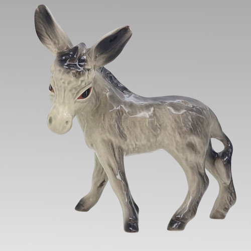 Vintage ceramic donkey - vintage,