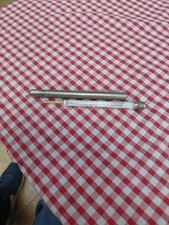 Vintage Glass Thermometer Metal Case