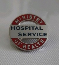WW2 Ministry Of Health Hospital Service Enamel Lapel Badge