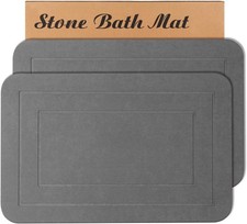 2 Pack Stone Bath Mat