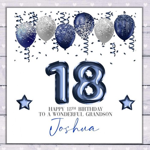 18th birthday card grandson - 18th,