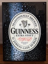 Guinness Extra Stout Light Up Beer Bar Sign St. James's Gate Dublin 18.5x13.5”