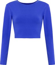 New Womens Crop Basic Long