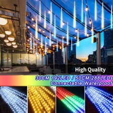 LED Curtain Meteor Shower Light Window Icicle Falling Raindrop Light Party Xmas