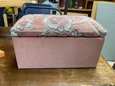 Vintage Retro Pink Pattern Brocade Velvet Covered Storage Box 37x19cm x 21cm hig
