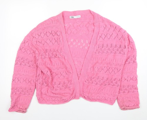 Zara women pink open knit - zara, women’s