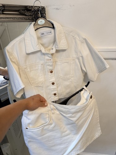 Zara white denim - white,
