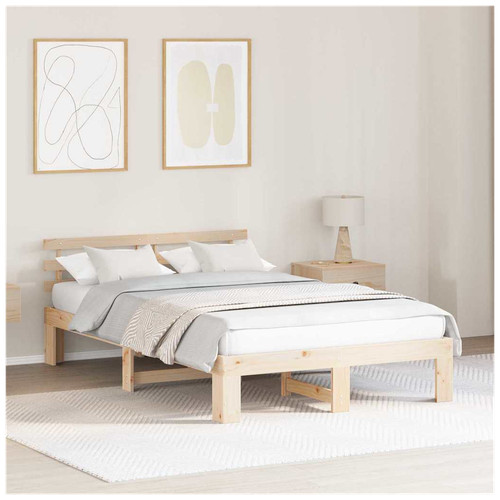Bed frame solid pine - bed,