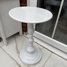 Metal Slim tall Side Table telephone/planter table-Detachable Top H 53cm