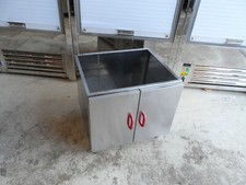 Stainless Steel Pedestal Cupboard Appliance Stand Red £100 + Vat