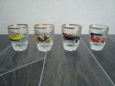 Vintage Car Shot Glass x 4   -