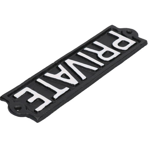 Private black sign - private,