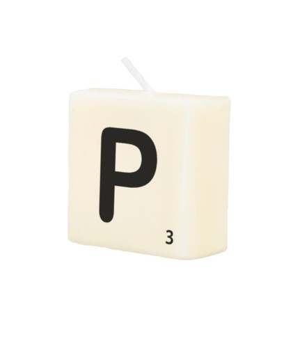 Letter candle - letter, p