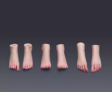 1/6 Female Soldier Feet Model