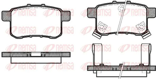 Brake pads rear axle - axle, 1332.02