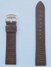 Hirsch  Genuine Lizard Watch Strap Gold Coloured Buckle