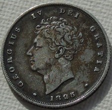 1825 George IV Silver Shilling