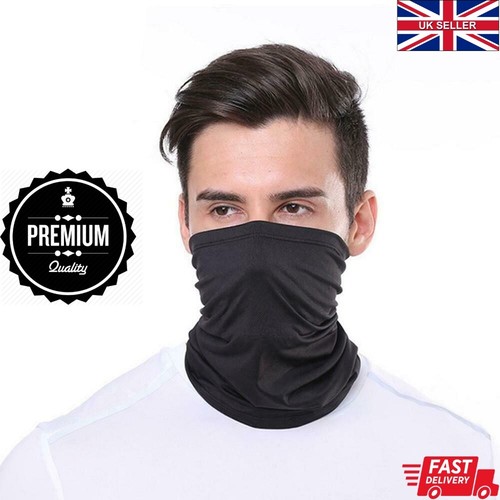 Black face covering - black,