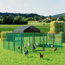 XXL Metal Chicken Coop Walk-in