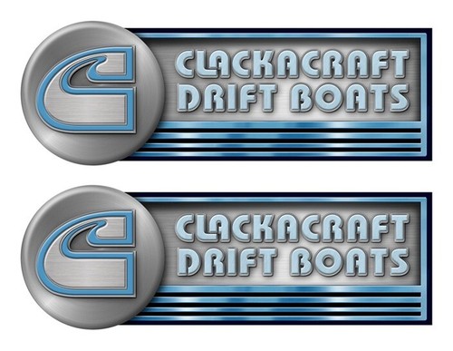 Two clackacraft stickers - clackacraft,