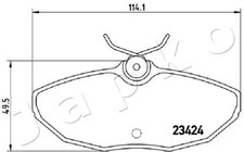 Brake pads Rear Axle 510310