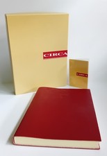 Circa Italy Off White Unlined Notebook Journal Red Leather Cover Boxed 17X24 Cm