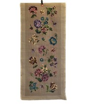 Tapestry Embroidery Vintage Floral 18" x 42" Wall Hanging Table Runner