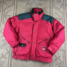 Vintage Tenson Red Down Fill Ski Snowboard Mountain Puffer Jacket Medium