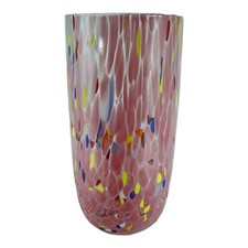 Large Murano Glass Vase Pink